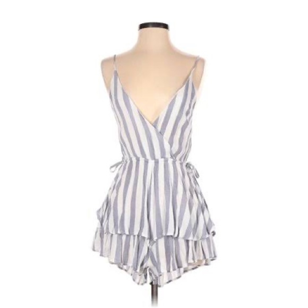 Size Small Striped Ruffle Romper